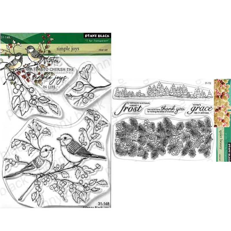 Clear Silicone Stamps For Card Making - Quiet Beauty clear silicone stamps for