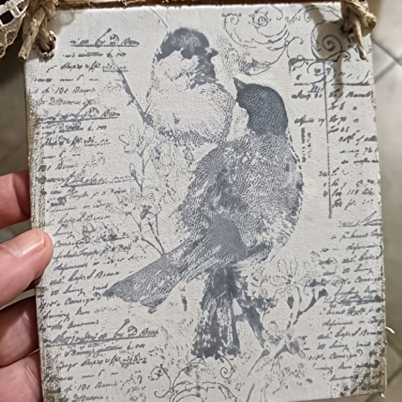 Clear Silicone Stamps For Card Making - Love Birds on Flowers Word Clear