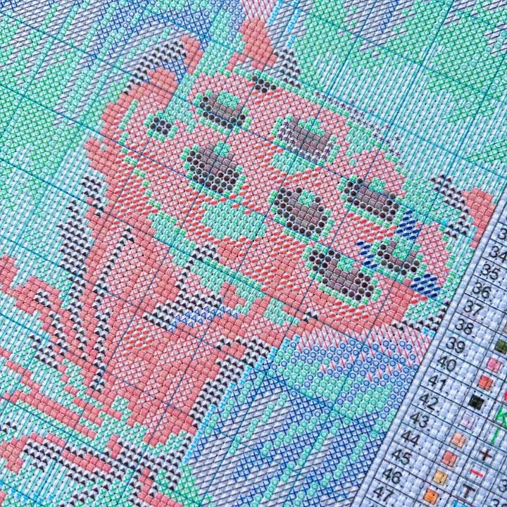 [CC4223-Otter with Pearl Earri - đánh giá và giá Cross Stitch Stamped Kits Beginners
