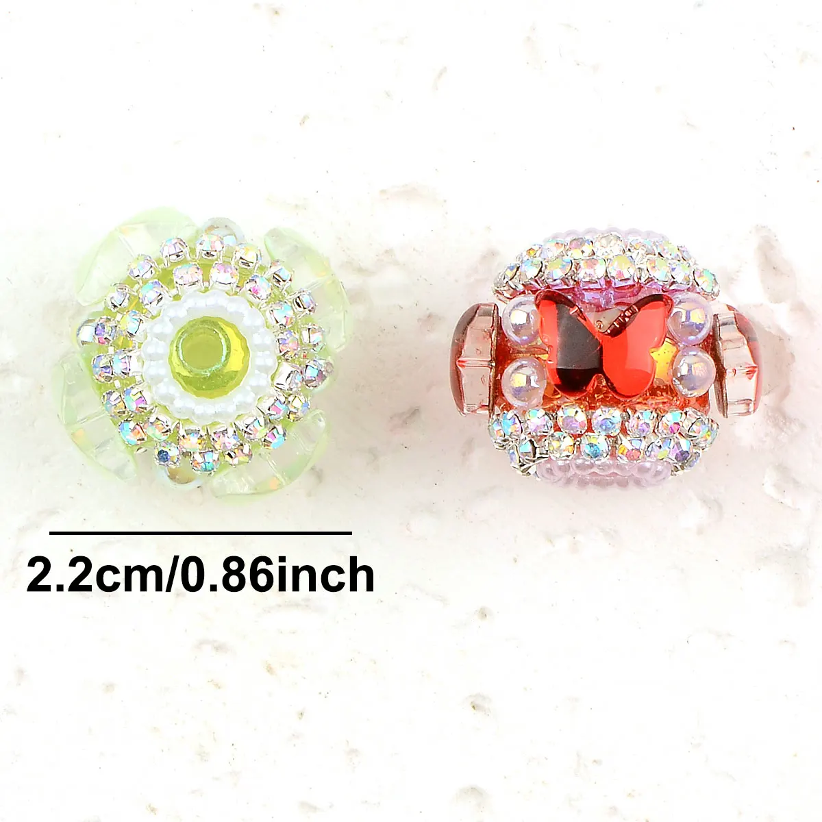 3pcs 2.2cm Random Color Mix Bu - đánh giá và giá Beading