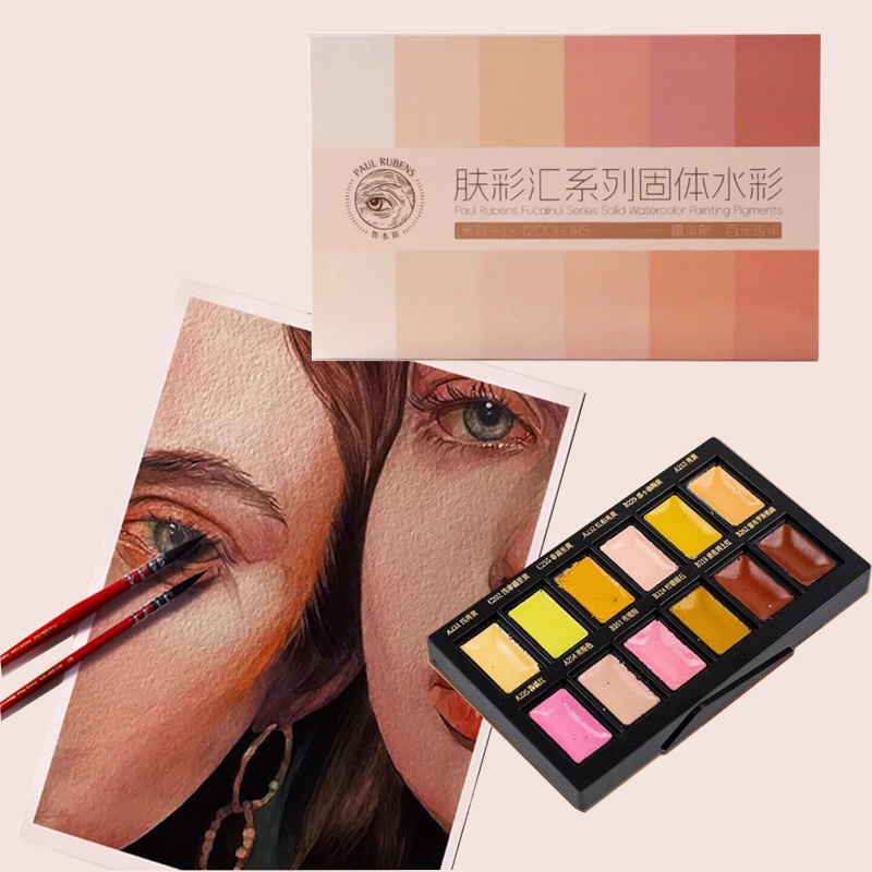 12color Skin Color Solid Water - đánh giá và giá Watercolor Paint Set Solid Pigment