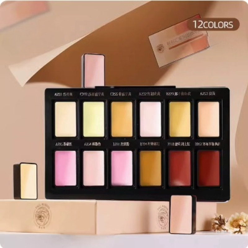 12color Skin Color Solid Water - đánh giá và giá Watercolor Paint Set Solid Pigment