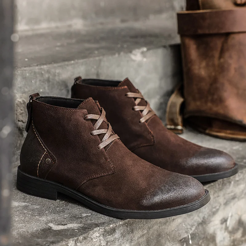 New Cow Suede Ankle Boots Hand - đánh giá và giá Craft Tools