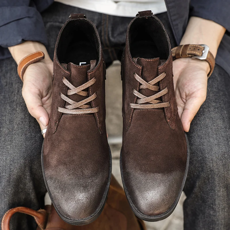New Cow Suede Ankle Boots Hand - đánh giá và giá Craft Tools