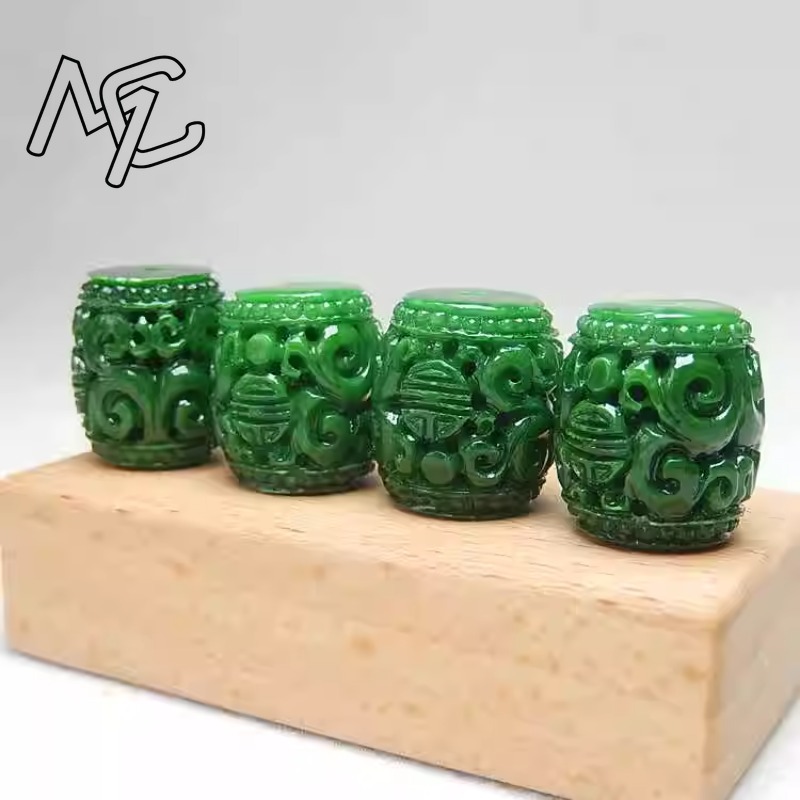 5pc Natural Green Jade Carving - đánh giá và giá Beading