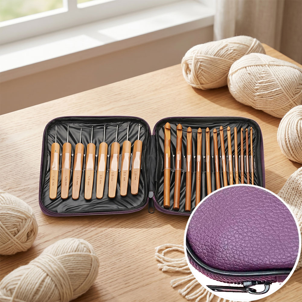 74pcs Bamboo Crochet Hooks Set - đánh giá và giá Craft Tools