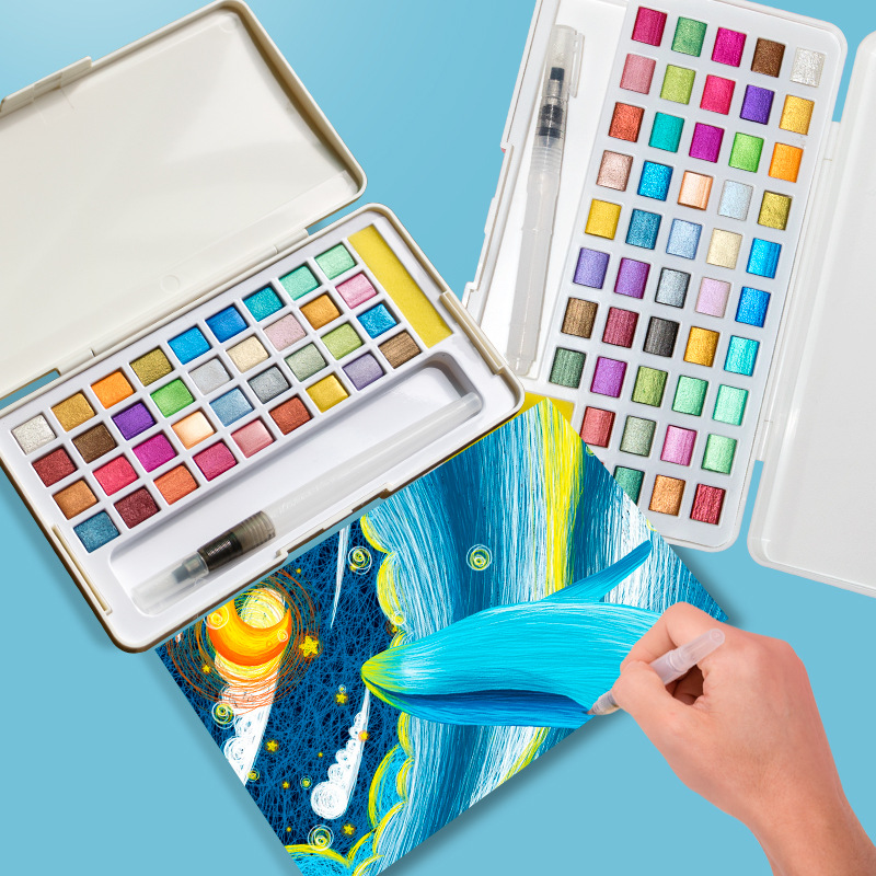 Solid Watercolor Paint Set Gli - đánh giá và giá Watercolor Paint Set Solid Pigment