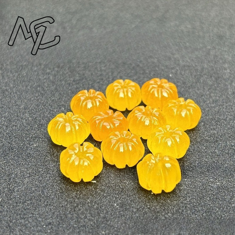 10pcs A Green Jade Pumpkin Bea - đánh giá và giá Beading
