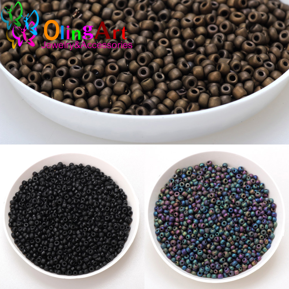 2Mm 3Mm 4Mm Mạ Mờ Màu Thủy Tin - đánh giá và giá Glass Seed Beads 2Mm Jewelry Making