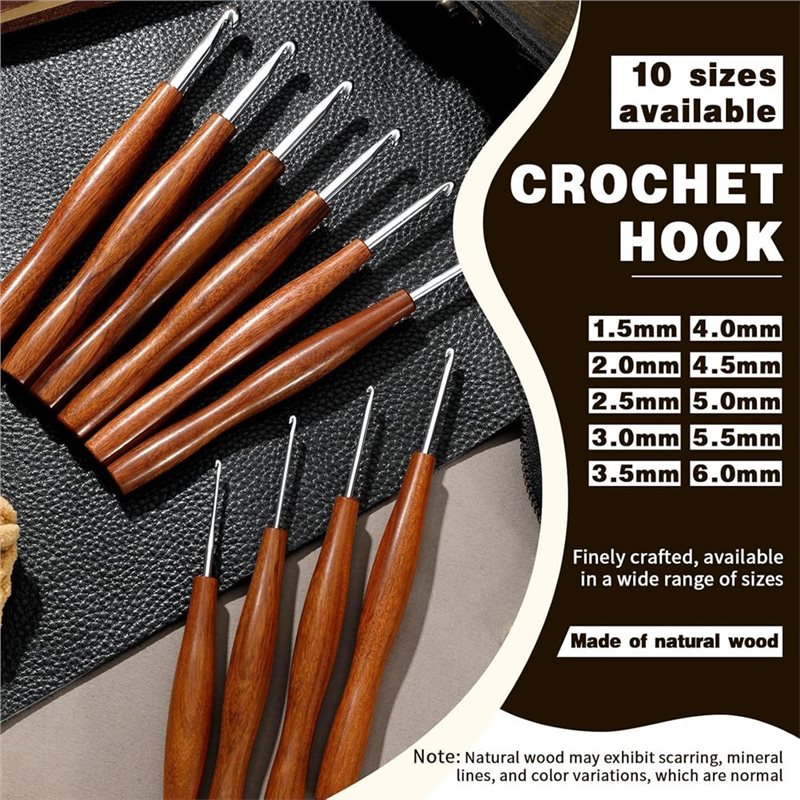 AS94-5 Pcs Crochet Hook, 5 Siz - đánh giá và giá Wooden Crochet Hooks Ergonomic Handle