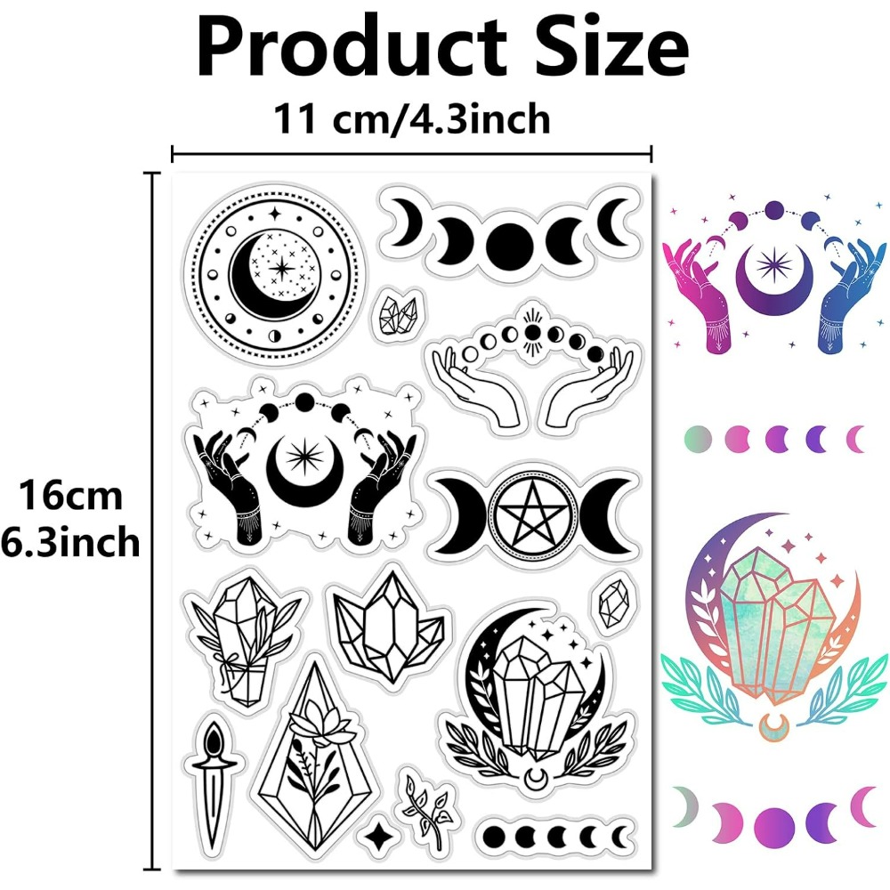 Moon Phase Crystal Rubber Stam - đánh giá và giá Clear Silicone Stamps For Card Making