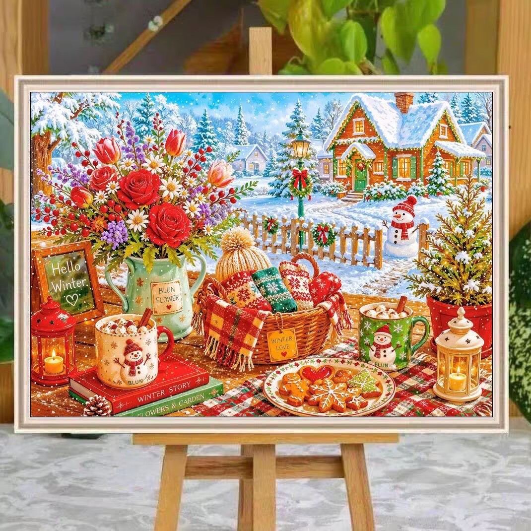 9CT 14ct Winter Printed Kits C - đánh giá và giá Cotton Embroidery Thread Skeins