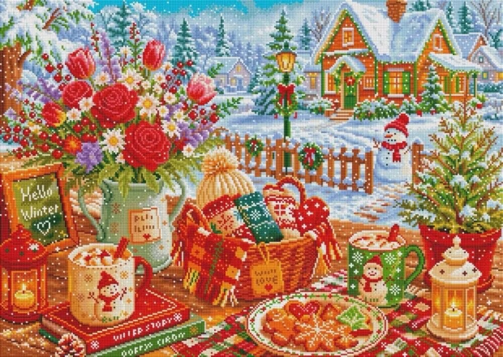 9CT 14ct Winter Printed Kits C - đánh giá và giá Cotton Embroidery Thread Skeins