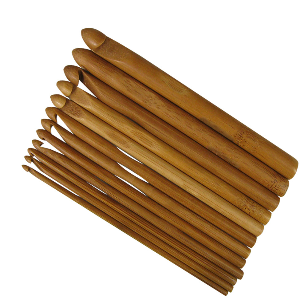 12Pcs Wood Knitting Needles Se - đánh giá và giá Wooden Crochet Hooks Ergonomic Handle